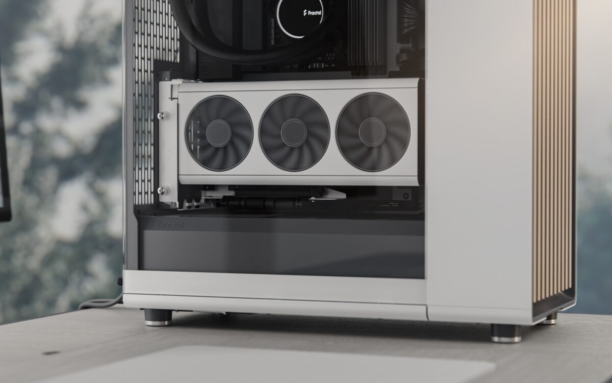 Fractal Flex 2 Vertical GPU Bracket With PCIe 4.0 X16 Riser, 195mm Cable, 4-Slot GPU Support, Bridgeless ATX Case Compatibility |  Black ~ FD-A-FLX2-001 