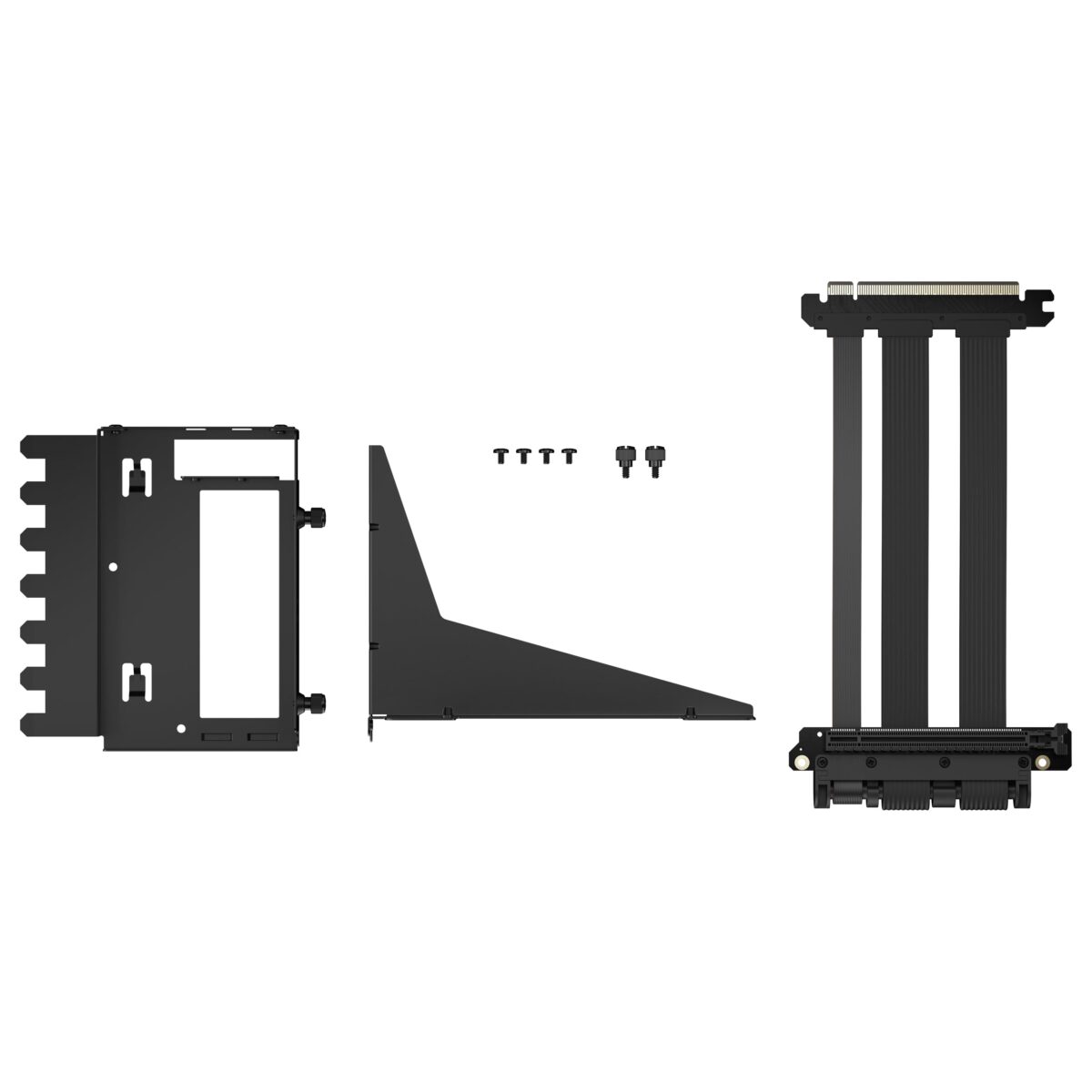 Fractal Flex 2 Vertical GPU Bracket With PCIe 4.0 X16 Riser, 195mm Cable, 4-Slot GPU Support, Bridgeless ATX Case Compatibility |  Black ~ FD-A-FLX2-001 