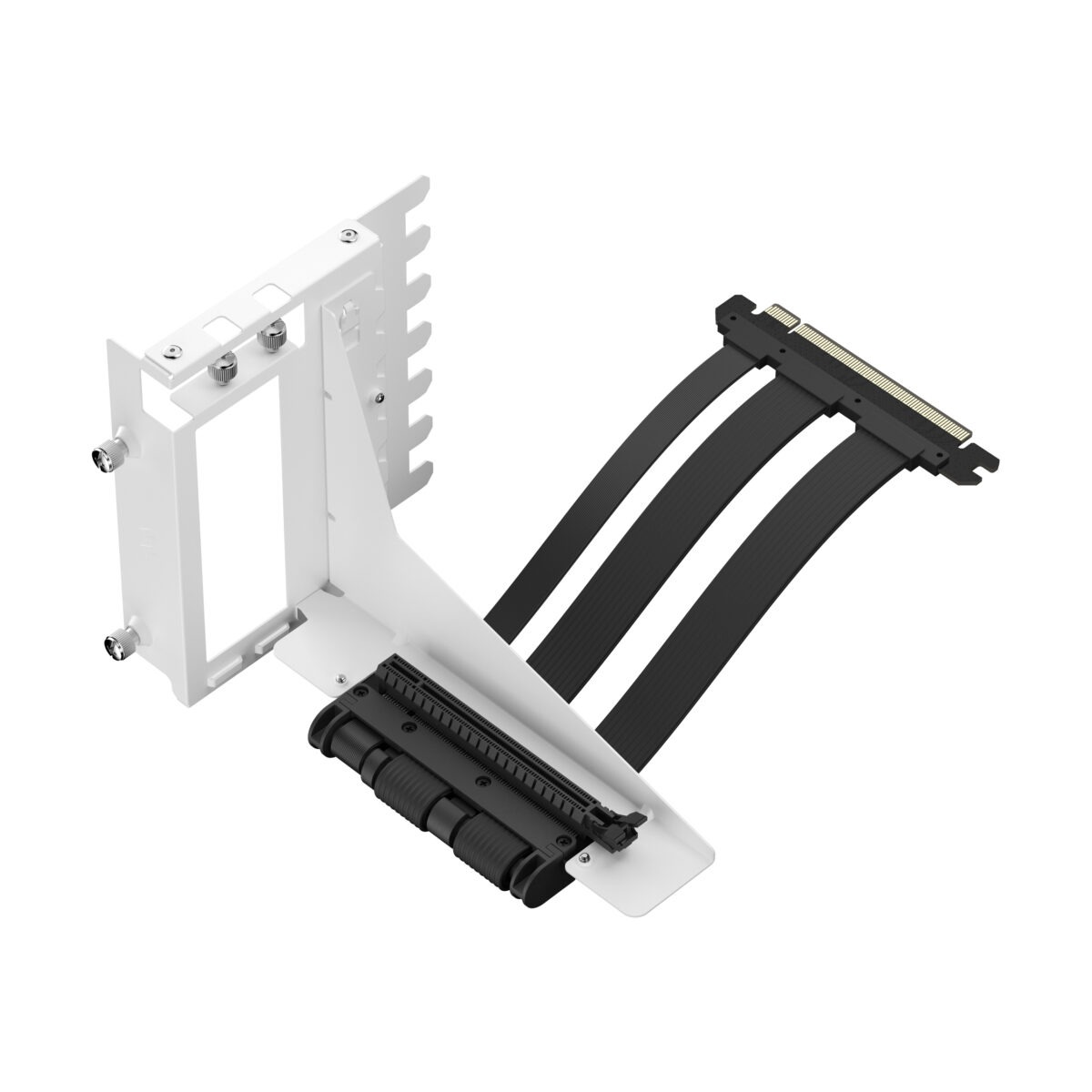 Fractal Flex 2 Vertical GPU Bracket With PCIe 4.0 X16 Riser, 195mm Cable, 4-Slot GPU Support, Bridgeless ATX Case Compatibility | WHITE ~ FD-A-FLX2-002