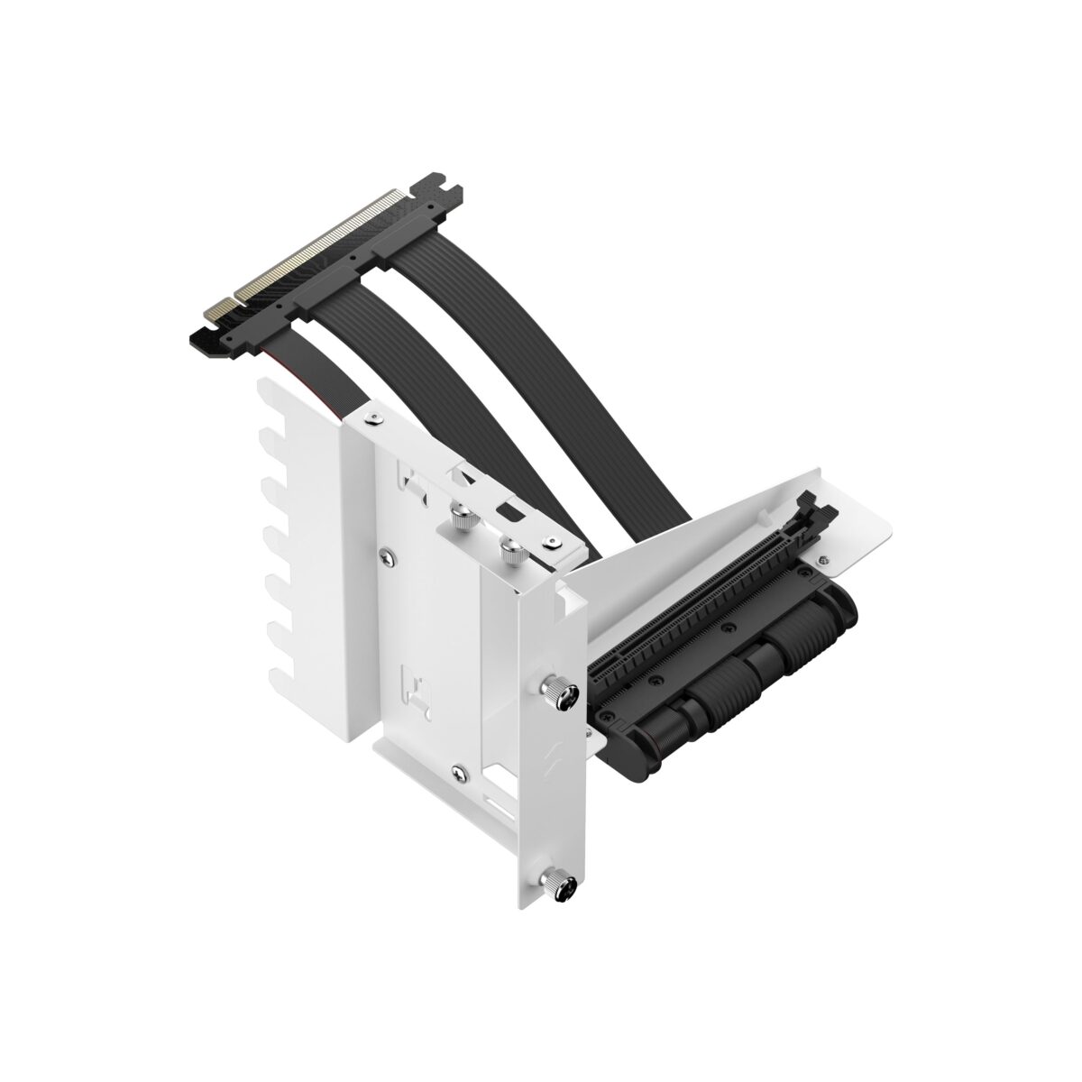 Fractal Flex 2 Vertical GPU Bracket With PCIe 4.0 X16 Riser, 195mm Cable, 4-Slot GPU Support, Bridgeless ATX Case Compatibility | WHITE ~ FD-A-FLX2-002