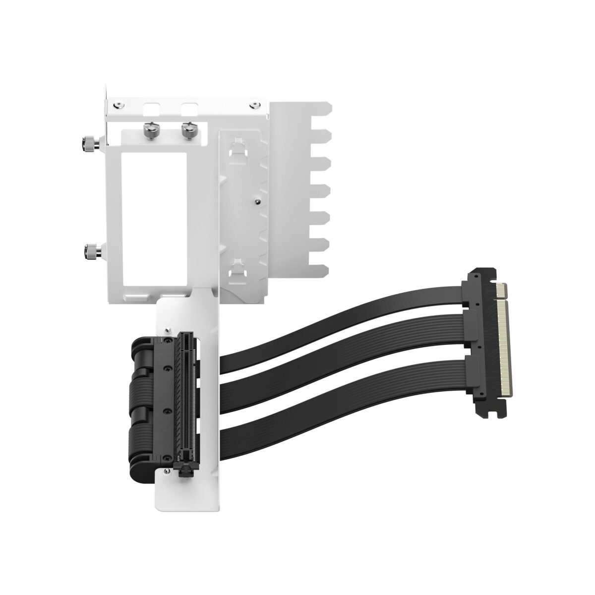 Fractal Flex 2 Vertical GPU Bracket With PCIe 4.0 X16 Riser, 195mm Cable, 4-Slot GPU Support, Bridgeless ATX Case Compatibility | WHITE ~ FD-A-FLX2-002