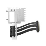 Fractal Flex 2 Vertical GPU Bracket With PCIe 4.0 X16 Riser, 195mm Cable, 4-Slot GPU Support, Bridgeless ATX Case Compatibility | WHITE ~ FD-A-FLX2-002