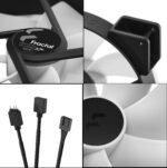 Fractal Prisma AL18 RGB PWM 2-Pack  High-Airflow 180mm ARGB Fans With LLS Bearings, PWM 300–1200 RPM Range, Uniform Glow Ring, High Static Pressure And Wide Compatibility | Black ~ FD-FAN-PRI-AL18-PWM-2P