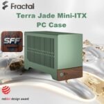 Fractal Terra JADE Mini-ITX PC Case With Walnut Front, 8mm CNC Aluminum, PCIe 4.0 Riser, Adjustable 30mm Spine, 322mm GPU Clearance, SFX PSU Support, 2× SSD Mounts ~ FD-C-TER1N-03