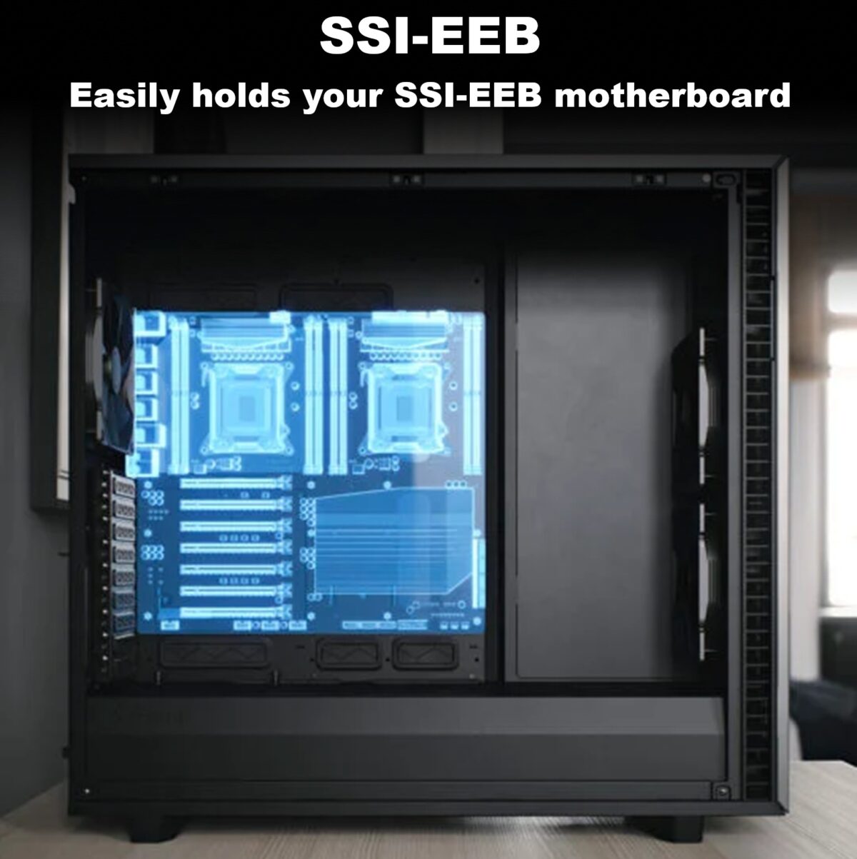 FD-C-DEF7X-01 FRACTAL DESIGN DEFINE 7 XL BLACK FULL TOWER GAMING CASE Fractal Design Define 7 XL Black Solid Full Tower Case With Dual-Layout Interior, E-ATX Compatibility, 18-Drive Storage Support, Massive Cooling Flexibility, Sound-Damped Panels , For Ai Gaming ,  Double Processor , Double Optical Drive,  Server Build 