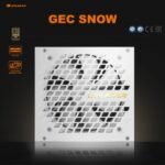 Cougar GEC Snow 750 Gold PSU – High-Efficiency 80Plus 230V EU Power, DC-To-DC Stability, Ultra-Silent 120mm Fan, Single 12V Rail, PCIe 4.0 Support, Full Protections, White Compact Design
