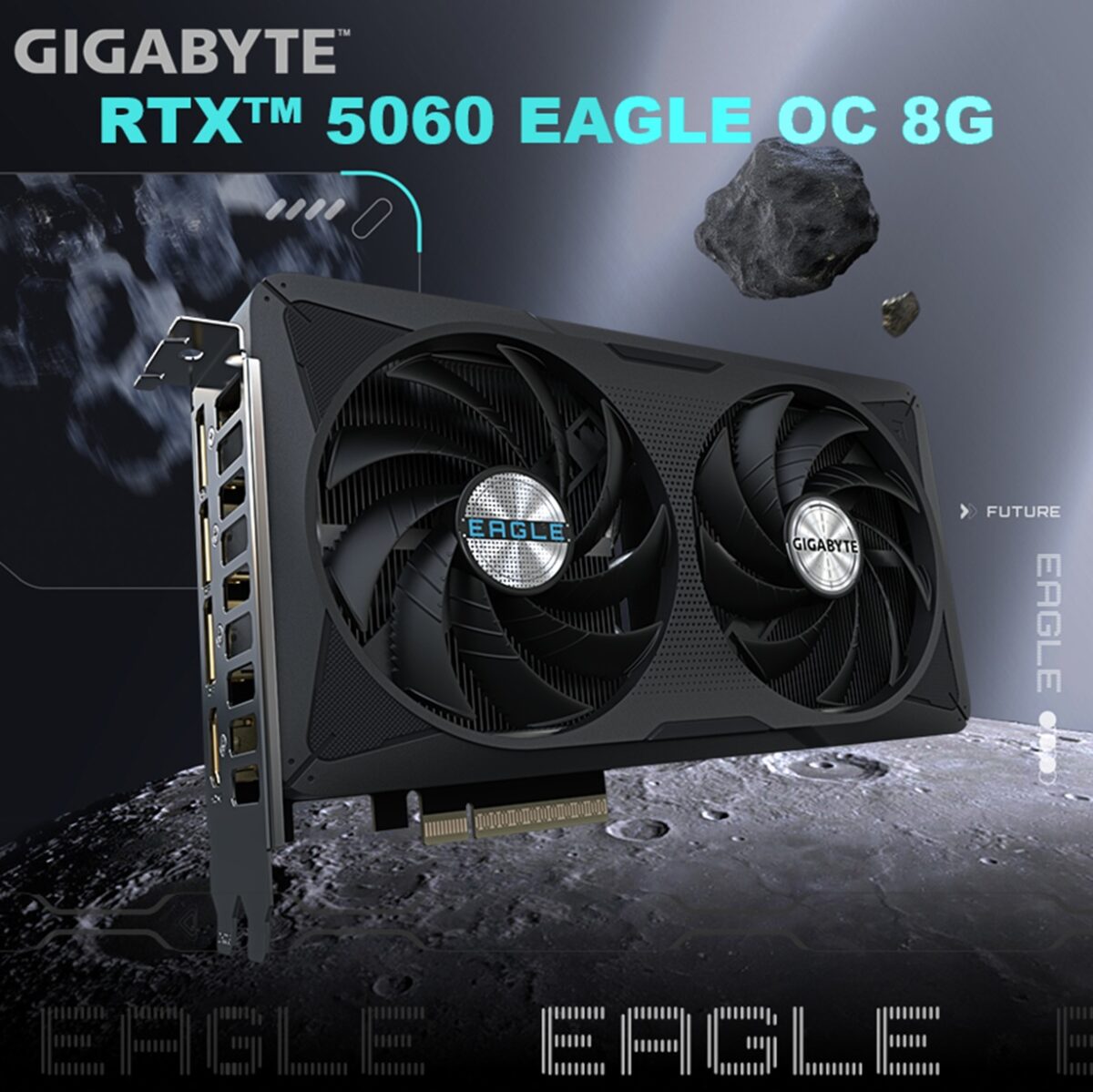 GIGABYTE GeForce RTX™ 5060 EAGLE OC 8G Graphics Card With 8GB GDDR7, Blackwell Architecture, 2550MHz Core Clock, WINDFORCE Cooling, PCIe 5.0, DLSS 4