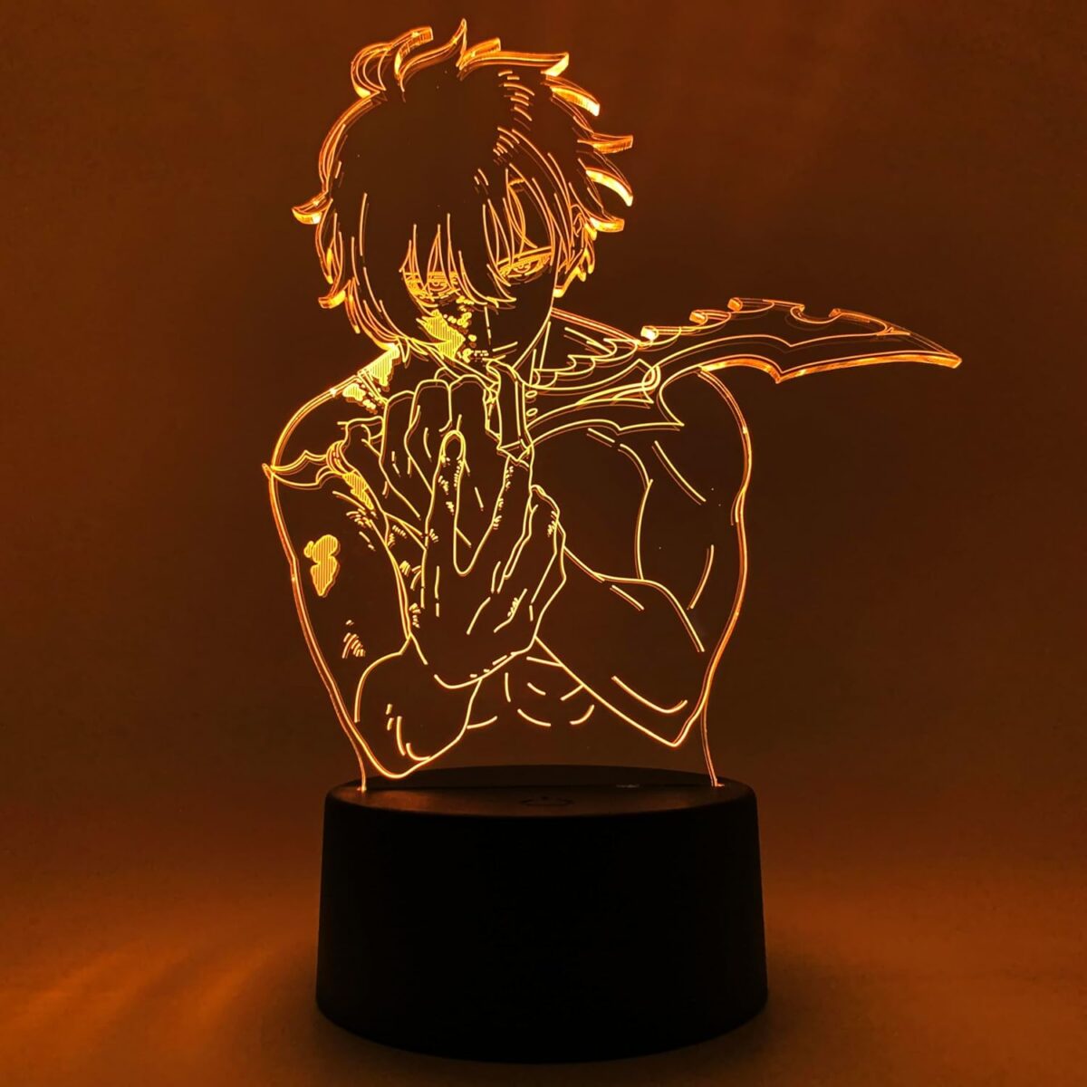 Otaku Lamp Sung Jinwoo Solo Leveling 3D Anime LED Night Light With 16-Color RGB Lighting, Laser-Engraved Acrylic, USB-C Or Battery Power, Touch And Remote Control - Image 3