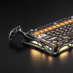 GravaStar Mercury K1 Pro 75% Mechanical Keyboard With Aluminum Alloy Body, Kailh Speedy Mint Linear Switches, Dual RGB, Tri-Mode Wireless, 8000mAh Battery, Windows OS & mac OS | CyberFlare
