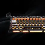 GravaStar Mercury K1 Pro 75% Mechanical Keyboard With Aluminum Alloy Body, Kailh Speedy Mint Linear Switches, Dual RGB, Tri-Mode Wireless, 8000mAh Battery, Windows OS & mac OS | CyberFlare