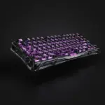 GravaStar Mercury V75 Lite Transparent 75% Mechanical Keyboard with RGB Blackcore HE Magnetic Switch Keyboard, Wired Low-Latency, 0.01mm Precision, Adjustable Actuation, Rapid Trigger, Hot-Swappable, Windows & macOS ,| Transparent Black