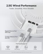 Cudy BE3600 Wi-Fi 7 Access Point With 2.5G PoE, Dual-Band 3570Mbps MLO, Quad-Core 2.0GHz CPU, MU-MIMO OFDMA, Mesh Roaming, 200 Devices | AP3600