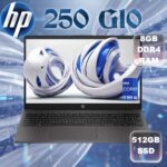 HP 250 G10 : Intel® Core i5-1334U | 8GB DDR4 RAM, 512GB NVMe® SSD | Integrated Graphics | 15.6-inch FHD IPS Display | DOS | En/AR Keyboard | Dark Ash Silver ~ AK9P9AT#ABB