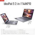 Lenovo IdeaPad 5 2-in-1 14AKP10 – AMD Ryzen AI 7 350 up to 50 TOPS | 16GB LPDDR5x RAM ; 1TB SSD NVMe® | AMD Radeon™ 860M Graphics | 14-inch WUXGA IPS Touchscreen | Backlit Keyboard | Windows 11 |Cosmic Blue ~ OPEN BOX