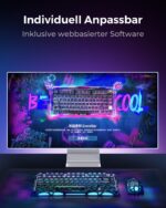 GravaStar Mercury V75-HE Gaming Keyboard With RGB Gateron Magnetic Jade Pro Switch : 8000Hz Polling Rate, 0.005mm Magnetic Switch Precision, 0.125ms Ultra-Low Latency, 256kHz Scan Rate, Adjustable Actuation, Rapid Trigger, Semi-Aluminum Build  | Stealth Black