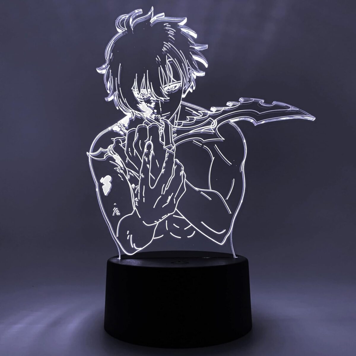 Otaku Lamp Sung Jinwoo Solo Leveling 3D Anime LED Night Light With 16-Color RGB Lighting, Laser-Engraved Acrylic, USB-C Or Battery Power, Touch And Remote Control - Image 6