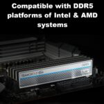 TeamGroup ELITE PLUS 32GB DDR5 5600MHz Desktop Memory Kit (2x16GB) CL46 With Aluminum Heat Sink, On-Die ECC, 1.1V Low Voltage, Intel XMP & AMD EXPO Support | BLACK 