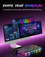 GravaStar Mercury V75 Pro Hall Effect Gaming Keyboard With Gateron HE Magnetic Jade Switch, 8000Hz Polling Rate, 0.005mm Precision, 256K Scan Rate, Adjustable Actuation, Rapid Trigger, RGB Lighting, Semi-Aluminum Build | Special Edition - Neon Graffiti