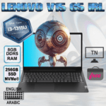 Lenovo V15 G5 IRL Intel® Core i3-1315U | 8GB DDR5 RAM , 256GB SSD NVMe® | Integrated Intel® UHD Graphics | 15.6-inch FHD TN Display | Arabic / English Keyboard | DOS | Lenovo® Laptop Bag Included | Business Black