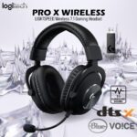 981-000908 LOGITECH G PRO X WIRELESS HEADSET LIGHT SPEED Logitech G Pro X Wireless Lightspeed Gaming Headset With 7.1 DTS Surround, Pro-G 50mm Drivers, Blue VO!CE Mic, 20h Battery, Memory Foam Pads, USB Wireless Adapter, And Durable Steel-Aluminum Build | BLACK ~ 981-000908