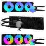 Fractal Lumen S36 RGB V2 AIO Liquid Cooler – 360mm Radiator, Triple Aspect 12 RGB PWM Fans, Six-LED ARGB Pump, Dark Stealth Mode, Rotatable Top, Pre-Applied Paste, LGA 1851/1700 & AM5 Support | BLACK ~ FD-W-L1-S3612