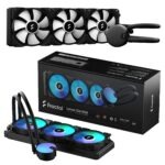 Fractal Lumen S36 RGB V2 AIO Liquid Cooler – 360mm Radiator, Triple Aspect 12 RGB PWM Fans, Six-LED ARGB Pump, Dark Stealth Mode, Rotatable Top, Pre-Applied Paste, LGA 1851/1700 & AM5 Support | BLACK ~ FD-W-L1-S3612