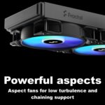 Fractal Lumen S24 RGB V2  ARGB Liquid Cooler With Six Addressable LEDs, Copper Cold Plate, Dual Aspect 12 RGB PWM Fans, Dark Stealth Mode, 400mm Tubes, And Wide Intel/AMD Socket Support | BLACK ~ FD-W-L1-S2412