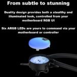 Fractal Lumen S24 RGB V2  ARGB Liquid Cooler With Six Addressable LEDs, Copper Cold Plate, Dual Aspect 12 RGB PWM Fans, Dark Stealth Mode, 400mm Tubes, And Wide Intel/AMD Socket Support | BLACK ~ FD-W-L1-S2412