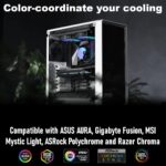 Fractal Lumen S24 RGB V2  ARGB Liquid Cooler With Six Addressable LEDs, Copper Cold Plate, Dual Aspect 12 RGB PWM Fans, Dark Stealth Mode, 400mm Tubes, And Wide Intel/AMD Socket Support | BLACK ~ FD-W-L1-S2412