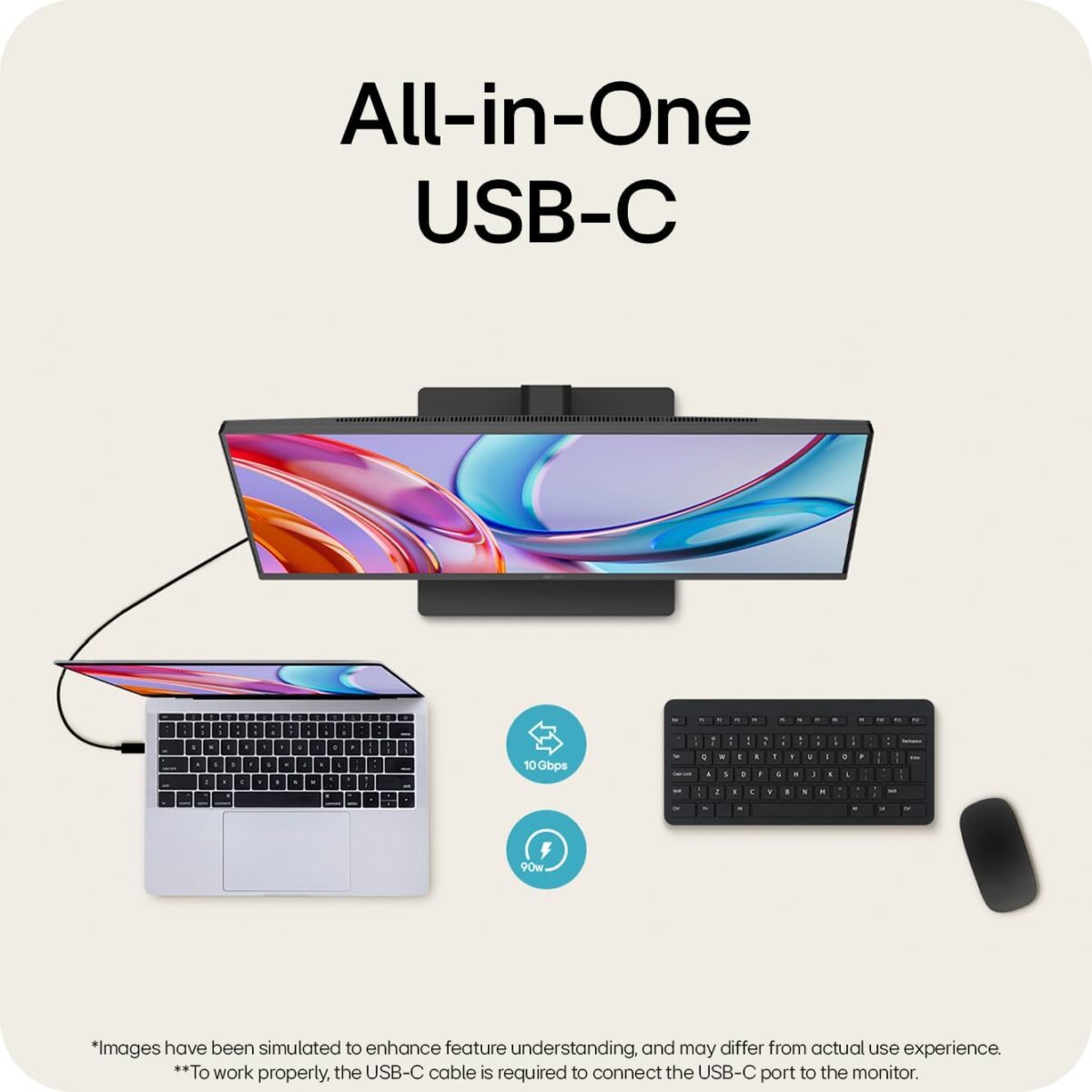 LG UltraFine Monitor - 4K UHD IPS 27 inch, 60Hz, 5ms GtG, HDR10, Home/Office Display, Eye Care features, Built-in Speakers, HDMI, DisplayPort, USB-C with 90W PD | Black ~ 27U730A-B