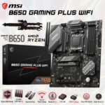 MSI B650 Gaming Plus WiFi AM5 ATX Motherboard With 4x DDR5 7200+MHz OC, PCIe 4.0, 12+2+1 Power Design, Wi-Fi 6E, 2.5G LAN, Dual Gen4 M.2