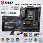 MSI X870 GAMING PLUS WIFI AM5 ATX Motherboard With AMD X870 Chipset, AM5 Socket, 4x DDR5 8200+ MT/s OC, PCIe 5.0, USB4 40Gbps, Wi-Fi 7, 5G LAN 