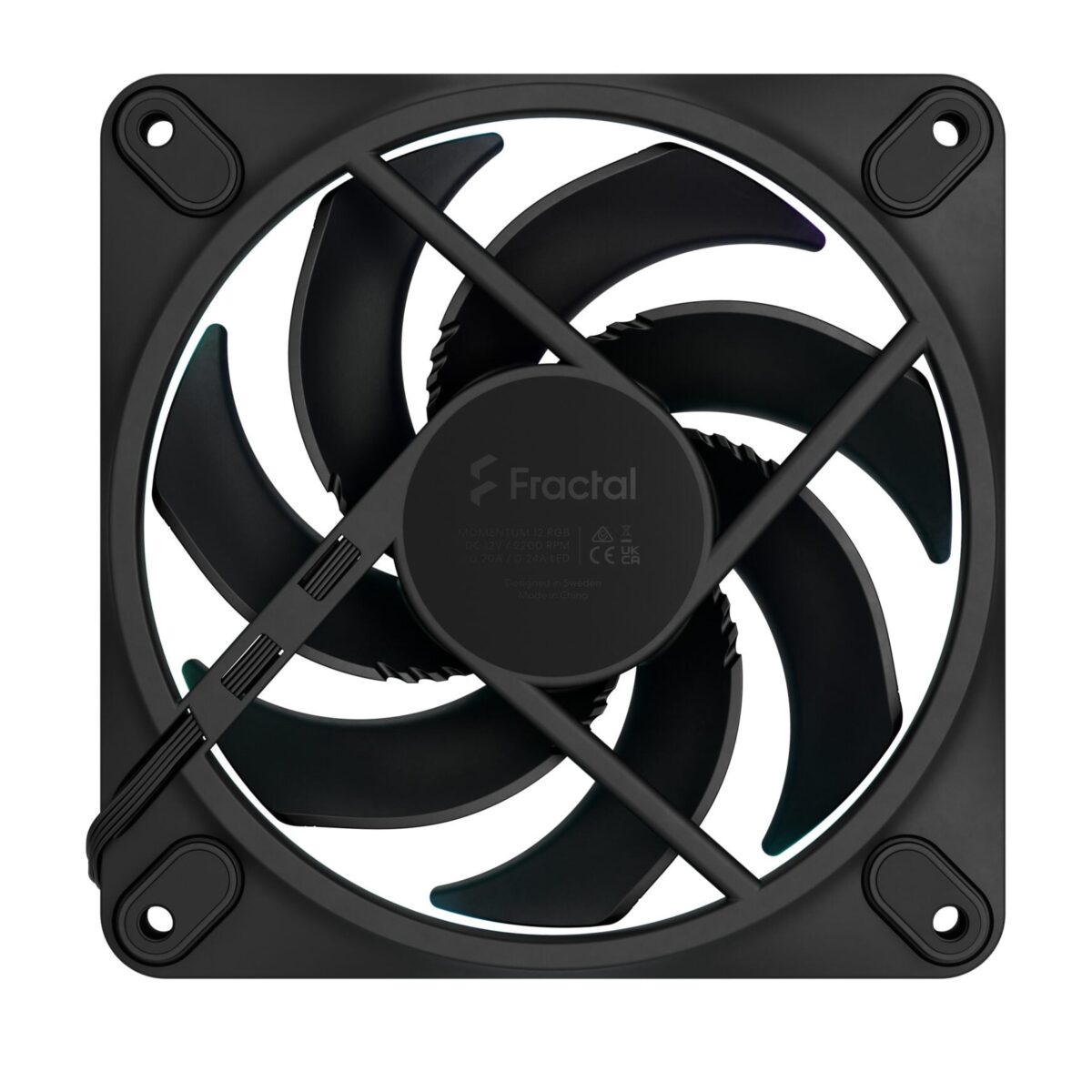 Fractal Momentum 12 RGB 3-Pack High-Performance 120mm Fans With ARGB Gen 2 Lighting, LCP Blades, FDB Bearing, PWM Control, Zero RPM Mode, High Airflow And Low Noise ~ Black FD-F-MR1-1203  Momentum 12 RGB, 3-pack, Black FD-F-MR1-1203