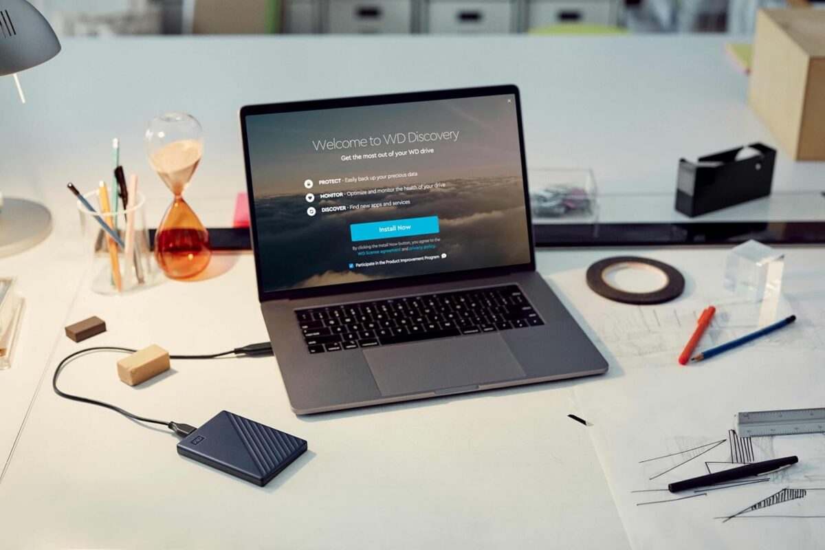 WDBRBU0060BBL-BB EXTERNAL HDD WD DRIVE 6TB WD Drive 6TB Portable HDD , Micro-B / USB A 5Gbps , Slim Durable Design, Password Protection, Plug-And-Play Storage , Formatted exFAT, Windows Mac ChromeOS Compatible | NAVY ~ WDBRBU0060BBL-BB