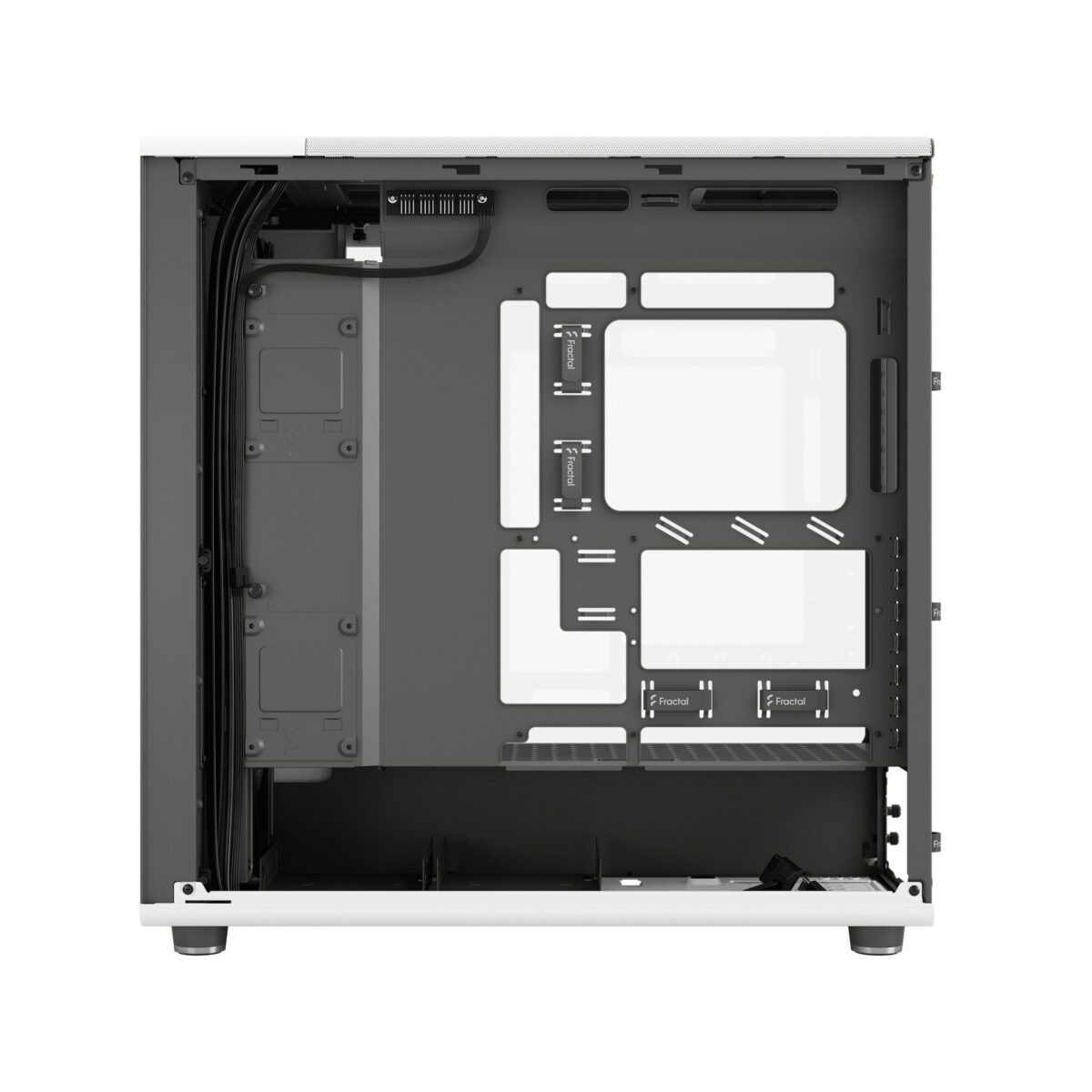 FD-C-NOR1X-04 Fractal North XL Mid-Tower CASE CHALK WHITE CLEAR TINT Fractal North XL Chalk White TG Clear PC Case – Tempered Glass Side Panel, E-ATX Support, 420 mm Radiator Capacity, 413 mm GPU Clearance, 3× 140 mm Aspect PWM Fans, Mesh Top & Wood Front Design ~ FD-C-NOR1X-04