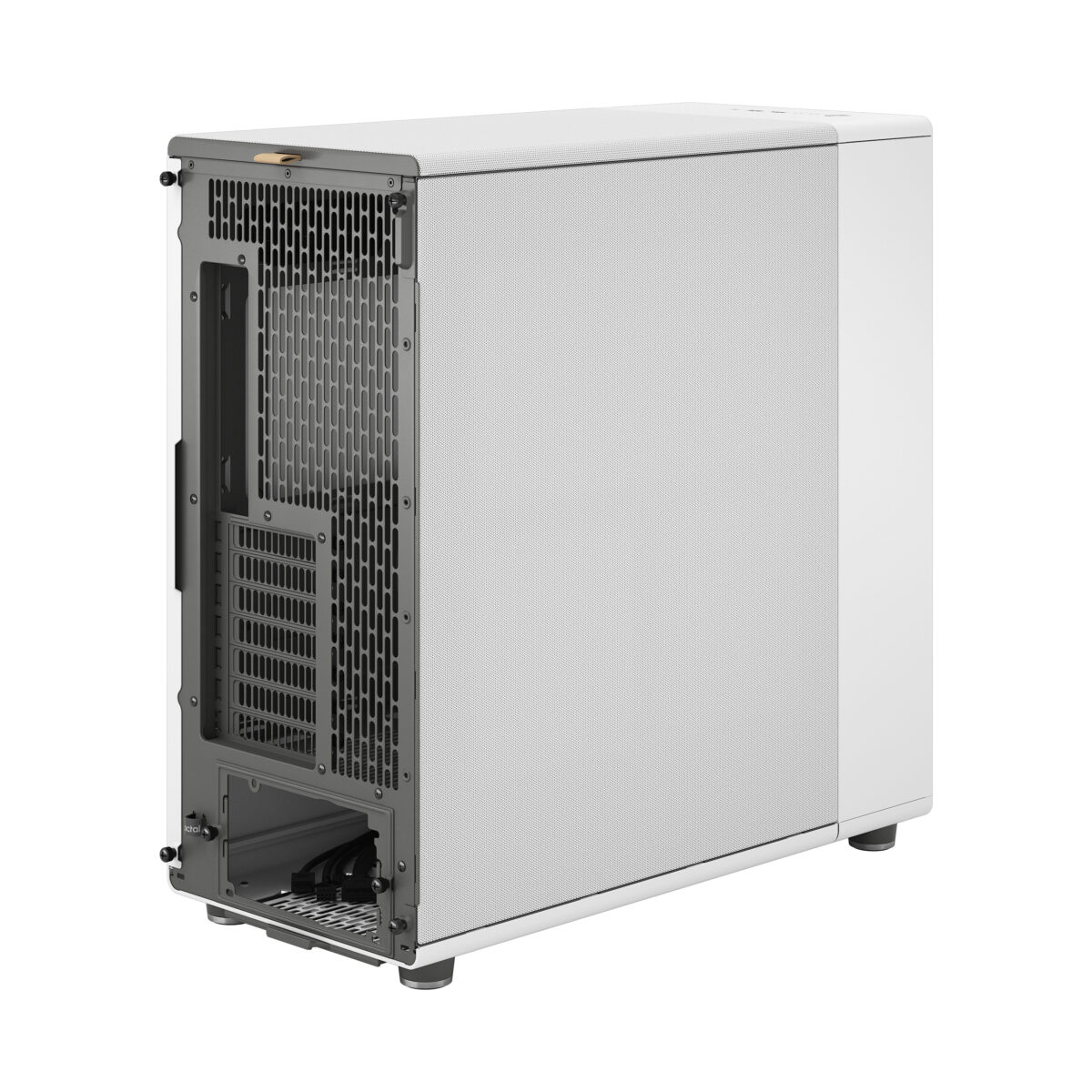 FD-C-NOR1X-03 Fractal North XL Mid-Tower CASE CHALK WHITE MESH SIDE PANEL Fractal North XL Chalk White Mesh PC Case – Open-Front Natural Ventilation E-ATX Support, 420 mm Radiator Capacity, 413 mm GPU Clearance, 3× 140 mm Aspect PWM Fans, Premium Mesh & Wood Front Design ~ FD-C-NOR1X-03