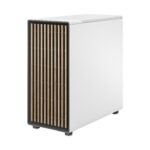 FD-C-NOR1X-03 Fractal North XL Mid-Tower CASE CHALK WHITE MESH SIDE PANEL Fractal North XL Chalk White Mesh PC Case – Open-Front Natural Ventilation E-ATX Support, 420 mm Radiator Capacity, 413 mm GPU Clearance, 3× 140 mm Aspect PWM Fans, Premium Mesh & Wood Front Design ~ FD-C-NOR1X-03