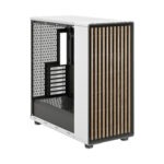 FD-C-NOR1X-03 Fractal North XL Mid-Tower CASE CHALK WHITE MESH SIDE PANEL Fractal North XL Chalk White Mesh PC Case – Open-Front Natural Ventilation E-ATX Support, 420 mm Radiator Capacity, 413 mm GPU Clearance, 3× 140 mm Aspect PWM Fans, Premium Mesh & Wood Front Design ~ FD-C-NOR1X-03