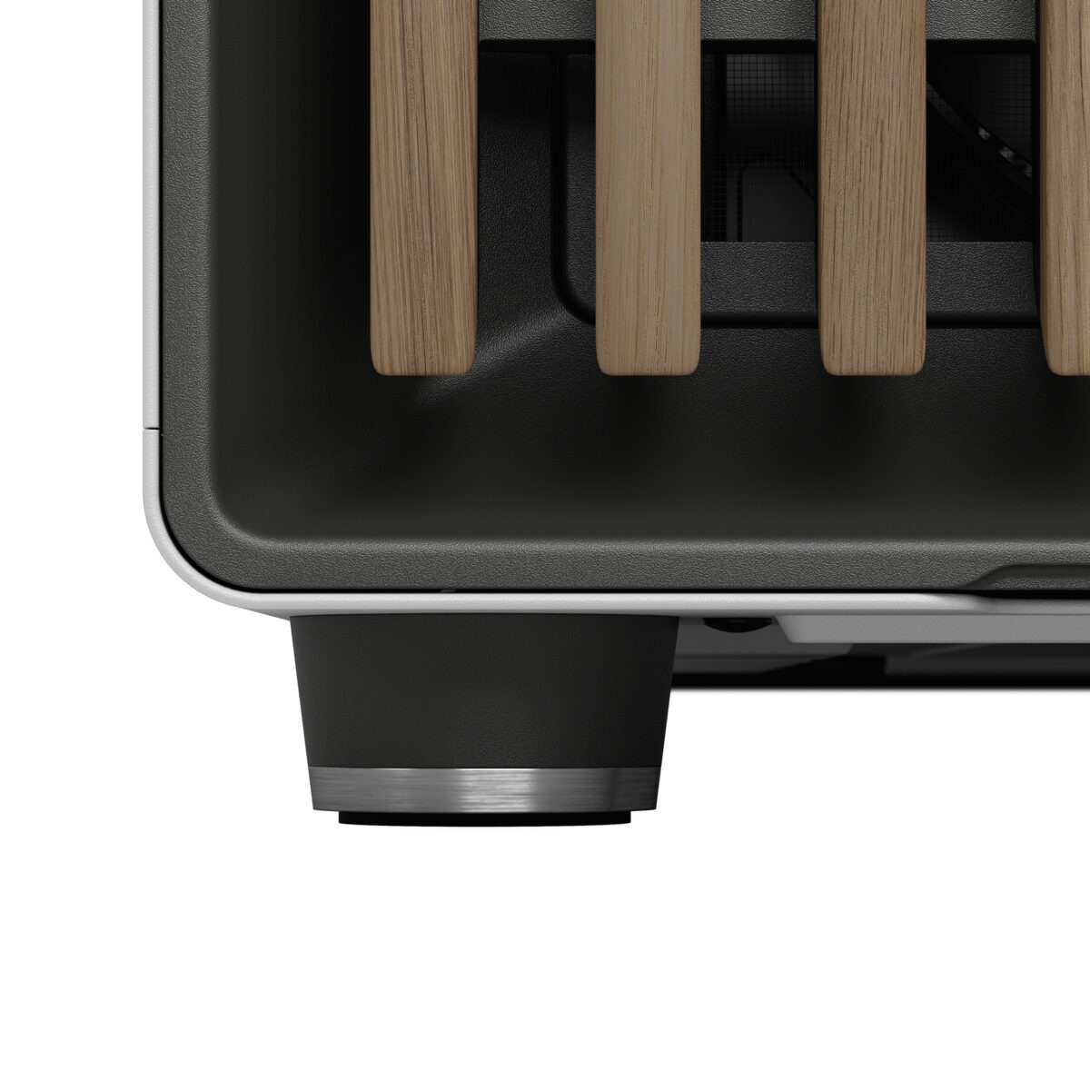 FD-C-NOR1X-03 Fractal North XL Mid-Tower CASE CHALK WHITE MESH SIDE PANEL Fractal North XL Chalk White Mesh PC Case – Open-Front Natural Ventilation E-ATX Support, 420 mm Radiator Capacity, 413 mm GPU Clearance, 3× 140 mm Aspect PWM Fans, Premium Mesh & Wood Front Design ~ FD-C-NOR1X-03