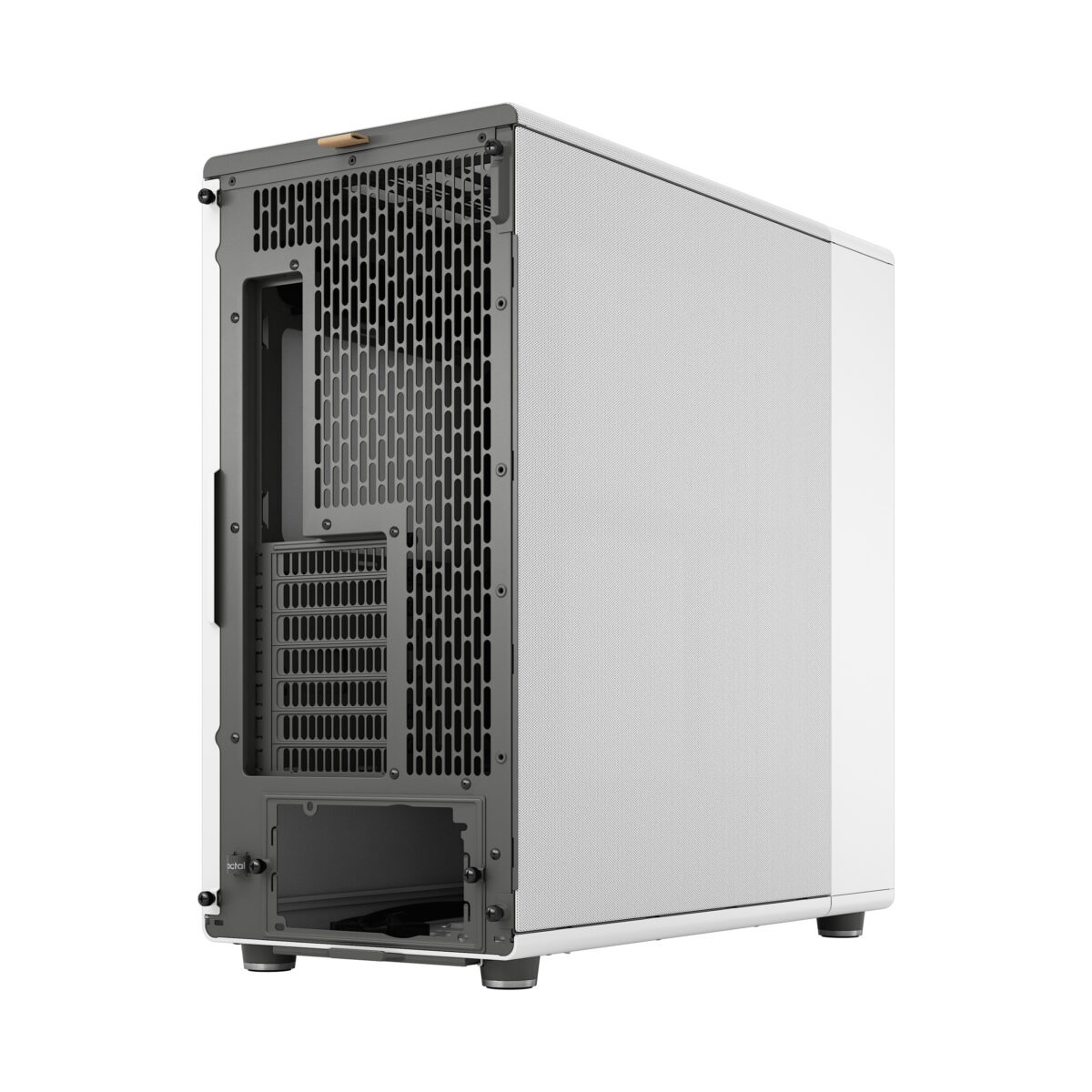 FD-C-NOR1X-03 Fractal North XL Mid-Tower CASE CHALK WHITE MESH SIDE PANEL Fractal North XL Chalk White Mesh PC Case – Open-Front Natural Ventilation E-ATX Support, 420 mm Radiator Capacity, 413 mm GPU Clearance, 3× 140 mm Aspect PWM Fans, Premium Mesh & Wood Front Design ~ FD-C-NOR1X-03