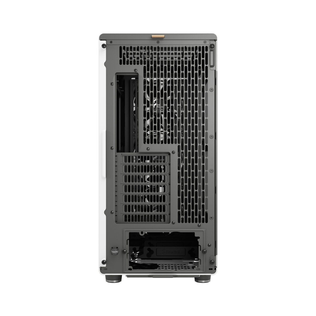 FD-C-NOR1X-03 Fractal North XL Mid-Tower CASE CHALK WHITE MESH SIDE PANEL Fractal North XL Chalk White Mesh PC Case – Open-Front Natural Ventilation E-ATX Support, 420 mm Radiator Capacity, 413 mm GPU Clearance, 3× 140 mm Aspect PWM Fans, Premium Mesh & Wood Front Design ~ FD-C-NOR1X-03