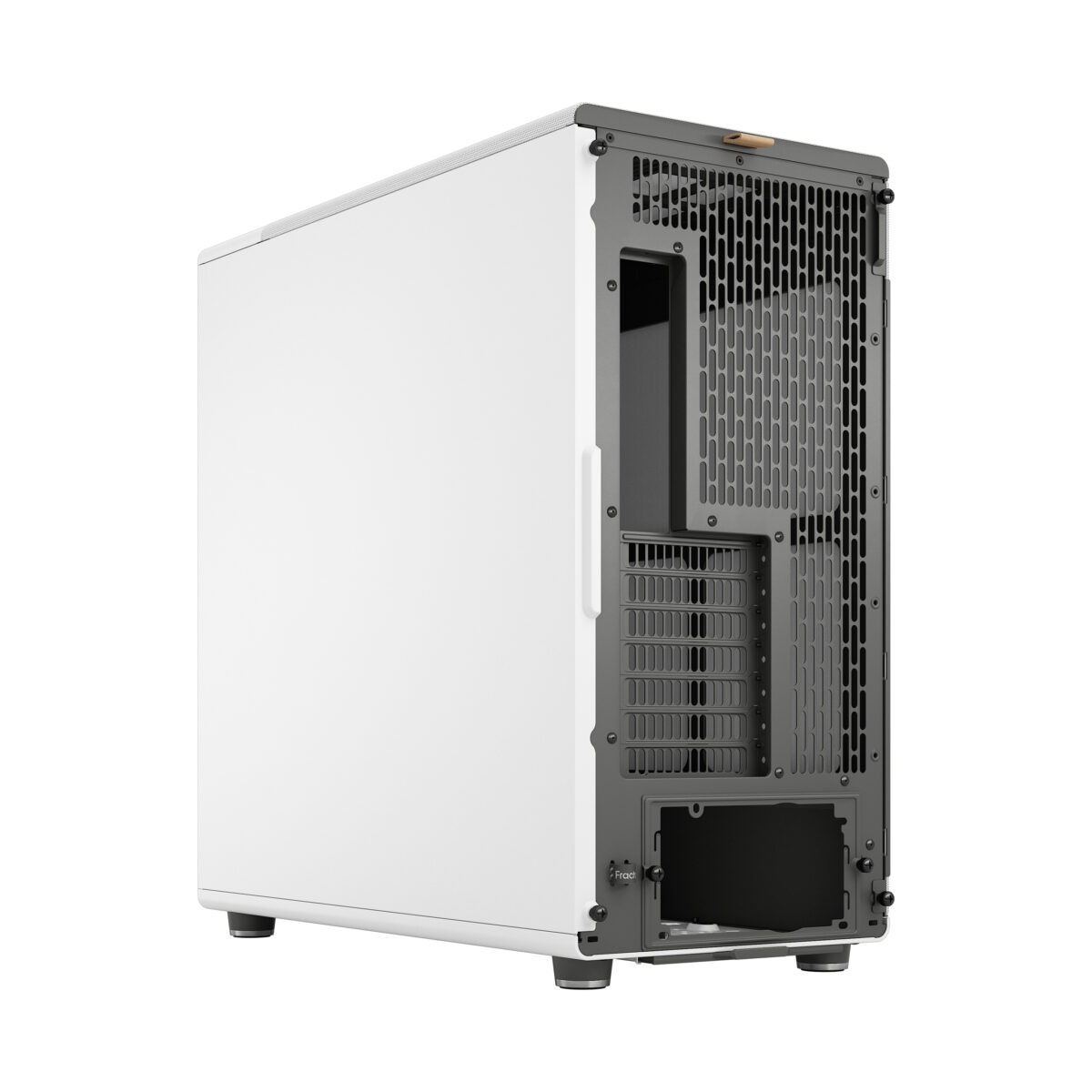 FD-C-NOR1X-03 Fractal North XL Mid-Tower CASE CHALK WHITE MESH SIDE PANEL Fractal North XL Chalk White Mesh PC Case – Open-Front Natural Ventilation E-ATX Support, 420 mm Radiator Capacity, 413 mm GPU Clearance, 3× 140 mm Aspect PWM Fans, Premium Mesh & Wood Front Design ~ FD-C-NOR1X-03