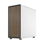 FD-C-NOR1X-03 Fractal North XL Mid-Tower CASE CHALK WHITE MESH SIDE PANEL Fractal North XL Chalk White Mesh PC Case – Open-Front Natural Ventilation E-ATX Support, 420 mm Radiator Capacity, 413 mm GPU Clearance, 3× 140 mm Aspect PWM Fans, Premium Mesh & Wood Front Design ~ FD-C-NOR1X-03