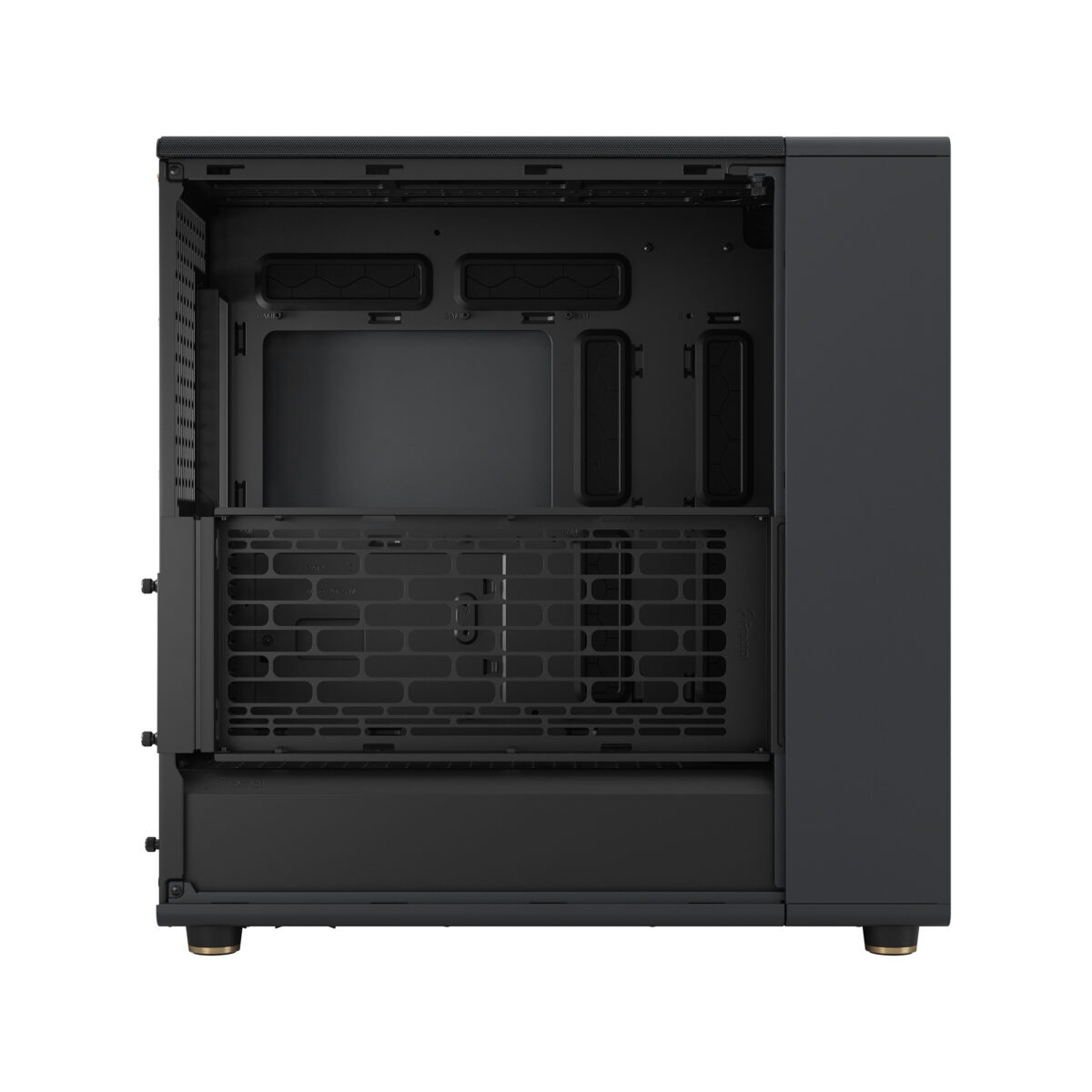FD-C-NOR1X-01 Fractal North XL Mid-Tower CASE CHARCOAL Mesh Side Panel Fractal North XL Charcoal Mesh Mid Tower Case FD-C-NOR1X-01 – Open-Front Natural Ventilation, E-ATX Support, 413mm GPU Clearance, 420mm Radiator Ready, 3×140mm Fans Included | Charcoal Black ~  FD-C-NOR1X-01