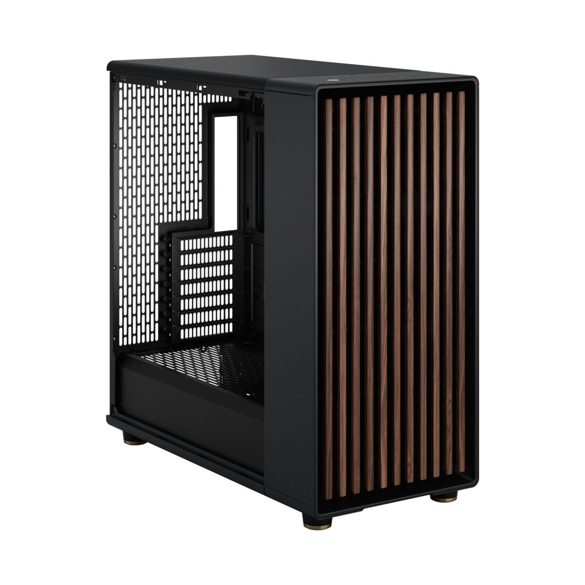 FD-C-NOR1X-01 Fractal North XL Mid-Tower CASE CHARCOAL Mesh Side Panel Fractal North XL Charcoal Mesh Mid Tower Case FD-C-NOR1X-01 – Open-Front Natural Ventilation, E-ATX Support, 413mm GPU Clearance, 420mm Radiator Ready, 3×140mm Fans Included | Charcoal Black ~  FD-C-NOR1X-01