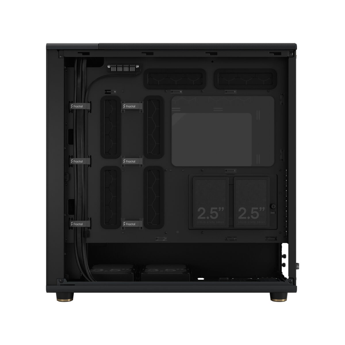 FD-C-NOR1X-02 Fractal North XL Mid-Tower GAMING CASE CHARCOAL DARK TINT Fractal North XL Charcoal Black TG Dark PC Case – Tempered Glass Side Panel , E-ATX Support, 420 mm Radiator Capacity, 413 mm GPU Clearance, 3× 140 mm Aspect PWM Fans, Premium Mesh & Wood Design ~ FD-C-NOR1X-02