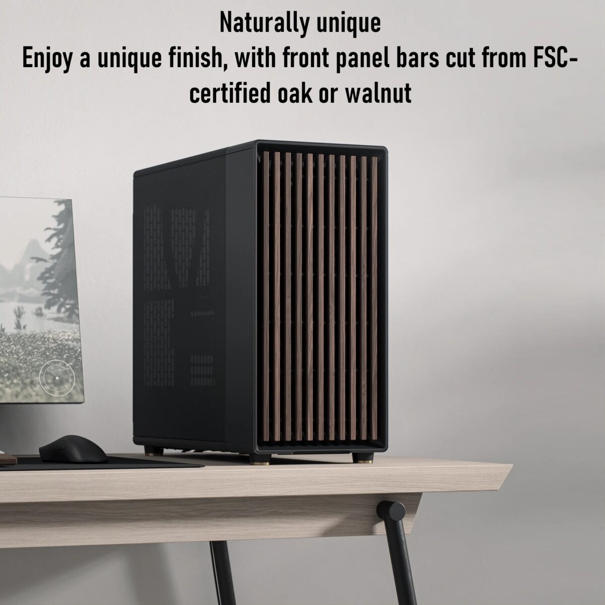 FD-C-NOR1X-04 Fractal North XL Mid-Tower CASE CHALK WHITE CLEAR TINT Fractal North XL Chalk White TG Clear PC Case – Tempered Glass Side Panel, E-ATX Support, 420 mm Radiator Capacity, 413 mm GPU Clearance, 3× 140 mm Aspect PWM Fans, Mesh Top & Wood Front Design ~ FD-C-NOR1X-04