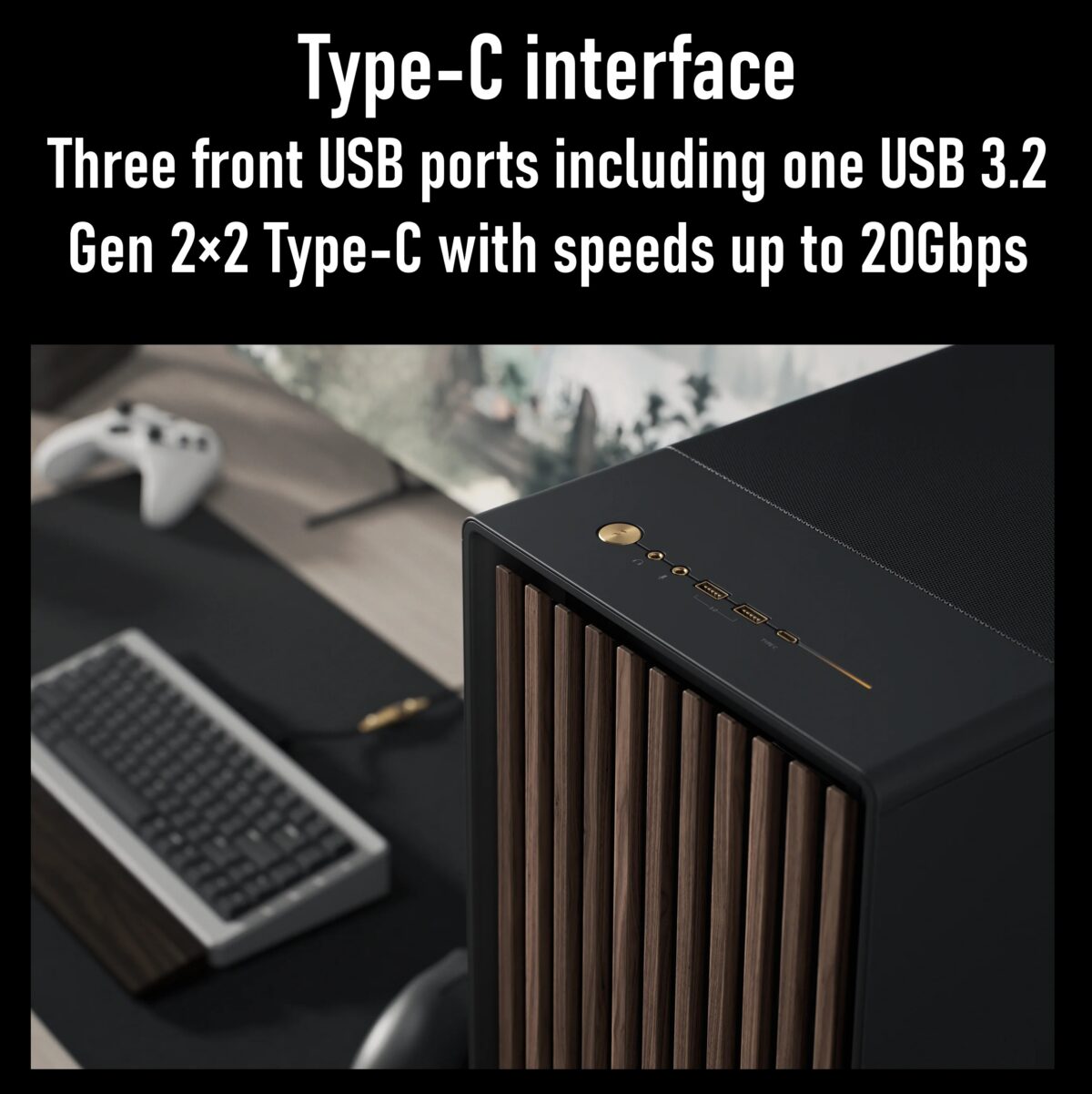 FD-C-NOR1X-01 Fractal North XL Mid-Tower CASE CHARCOAL Mesh Side Panel Fractal North XL Charcoal Mesh Mid Tower Case FD-C-NOR1X-01 – Open-Front Natural Ventilation, E-ATX Support, 413mm GPU Clearance, 420mm Radiator Ready, 3×140mm Fans Included | Charcoal Black ~  FD-C-NOR1X-01