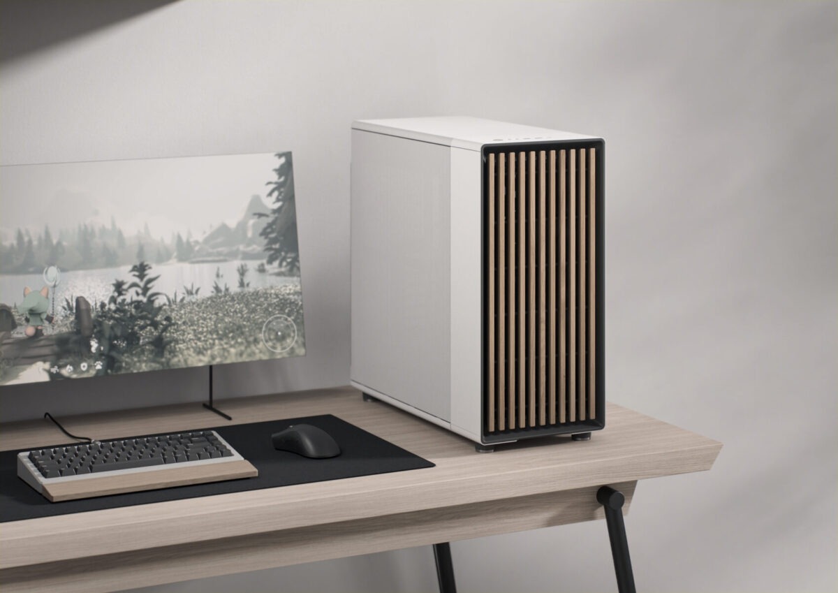 FD-C-NOR1X-01 Fractal North XL Mid-Tower CASE CHARCOAL Mesh Side Panel Fractal North XL Charcoal Mesh Mid Tower Case FD-C-NOR1X-01 – Open-Front Natural Ventilation, E-ATX Support, 413mm GPU Clearance, 420mm Radiator Ready, 3×140mm Fans Included | Charcoal Black ~  FD-C-NOR1X-01