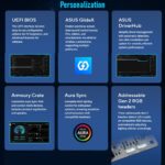 90MB1M10-MVAAY0 ASUS B850 MAX GAMING WIFI W AM5 MOTHERBOARD ASUS B850 MAX GAMING WIFI W - AMD AM5 ATX Motherboard, For Ryzen 9000/8000/7000, DDR5 8000+ MT/s, PCIe 5.0 x16, Triple M.2, WiFi 6E, 2.5Gb LAN, USB 10Gbps Type-C, DisplayPort, HDMI, BIOS FlashBack, Aura Sync